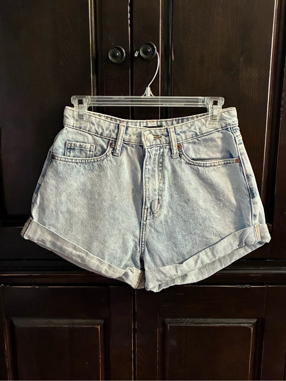 Wild Fable Light Wash Denim Rolled Hem Women's Jean Shorts
